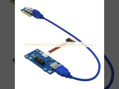 PCI-E 1X Riser Card 22cm with Magnetic Foot Pads and LED