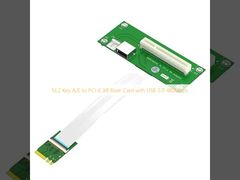 M.2 Key A/E to PCI-E X8 Riser Card with USB 2.0 480Mbps